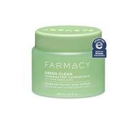 Farmacy Bálsamo limpiador removedor de maquillaje, sin fragancia, removedor de maquillaje impermeable Green Clean + limpiador a base de aceite, doble limpiador exfoliante suave, se derrite de bálsamo