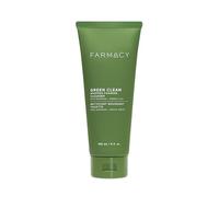 Farmacy Jabón facial espumoso para piel grasa, limpiador facial suave sin aceite + exfoliante, impregnado con arcilla verde para eliminar impurezas, controlar el aceite + mantener la hidratación de la