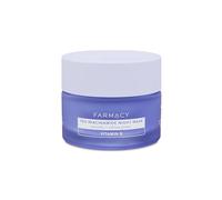 Farmacy Mascarilla facial de niacinamida al 10 %, mascarilla facial suavizante e hidratante para el cuidado de la piel, crema de pantenol y niacinamida, máscara facial durante la noche