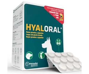 Farmadiet Hyaloral Condroprotector para el Cuidado de Articulaciones en Perros de Razas Grandes - 120 Tabletten
