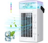 FARMAHAR Aire Acondicionado Portatil Sin Ruido, Enfriador De Aire 4 En 1 Ventilador Silencioso - Bajo Consumo De EnergíA Climatizador Silencioso, para El Hogar, La Oficina, El Dormitorio, La Cocina