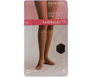 Farmalastic Media Corta (A-D) Negra T-Extra Grande Compresión Normal - Media Corta para la Circulación