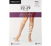 Farmalastic Media Corta De Compresión Normal Con Puntera Abierta Beige, Talla Pequeña