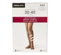 Farmalastic Media Corta Talla Grande Beige - Compresión fuerte y confort