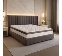 Farmarelax Colchón Cuadrado y Medio de muelles ensacados, 120 x 190 cm, h26 cm Reales, Espuma viscoelástica, muelles ensacados, Banda 5D Transpirable, 5 Zonas, al vacío, Spring Rest Memo