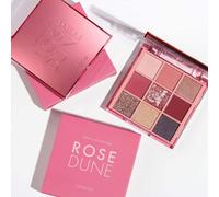 FARMASi Rose Dune Paleta de sombras de ojos con 9 tonos altamente pigmentados, versátil paleta de sombras de ojos para hipnotizar de suave a intenso con tonos rosa y malva de 0,28 oz