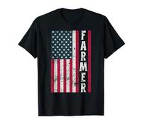 Farmer Farming Bandera Americana USA Farm Patriotic Camiseta