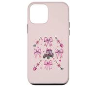Farmer Farming Farm Tractor Girl Coquette Bow Pink Mom Carcasa para iPhone 12 Mini