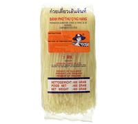 Farmer Fideos de arroz, tailandeses, fideos de arroz planos de 10 mm de ancho hechos con harina de arroz, rectos, 1 x 400 g