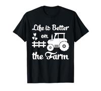 Farmer Life Is Better On The Farm Tractor Country Humor Camiseta