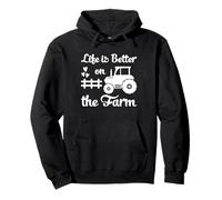 Farmer Life Is Better On The Farm Tractor Country Humor Sudadera con Capucha