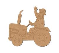 Farmer On Tractor Pre Marked Shape 1 Italian Popular Plywood / 40.6 cm / 1