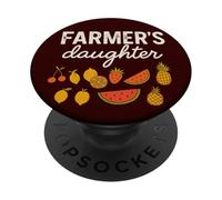 Farmer's Daughter Cute Fruit Graphic Country Girls & Women PopSockets PopGrip Adhesivo