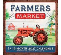 Farmer's Market 2027 12 X 24 Inch (Hanging) Monthly Square Wall Calendar Featuring the Artwork of Terri Morris Plastic-Free
