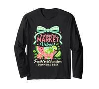 Farmers Market Vibes: sandía fresca, lo mejor del verano Manga Larga