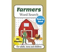 Farmers Word Search Puzzle Book: Word Searches with Easy to Read Print about Barns, Horses, Livestock, Countryside and More| 6x9 inches, 110 pages| 50+ puzzles... Gifts for Holidays, Vacations, etc.