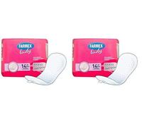 Farmex Lady - Compresas "Odor Control" para Incontinencia Ligera, Absorbencia SUPER PLUS - Sin Látex, Transpirable e Hipoalergénico - Delicado y Seco en la Piel - 14 piezas (Paquete de 2)