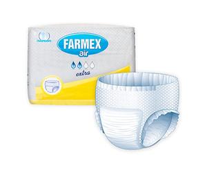 Farmex - Pañales para Adultos - Pantalones Bragas Absorbencia EXTRA - TNT Super Absorbente, Sin Látex, Transpirable e Hipoalergénico - Delicado en la Piel - Talla L - 14 Piezas