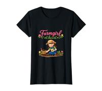 Farmgirl at Heart Country Farm Juego de Palabras gráfico Camiseta