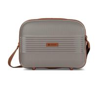 Farmhood Eco Edition - Maletín de maquillaje sostenible con función de enganche (34 x 15 x 25,5 cm, polipropileno ligero), cappuccino, Beautycase (34 cm), Carro rígido con ruedas giratorias