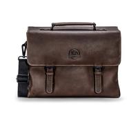 Farmhood Maletín Nashville XXL 3 compartimentos cuero 39 cm dark brown (FH02012-03)