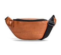 Farmhood Memphis - Riñonera de piel para hombre y mujer, 34 cm, con bolsillo con cremallera en la parte posterior, bolsillo grande con cremallera, marrón claro, talla única, Clásico