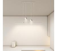 Farmhouse Black Linear Globe Chandelier White Hanging Pendant Light Fixtures Long Slender Tube Dining Room Ceiling for Kitchen Island Living Restaurant