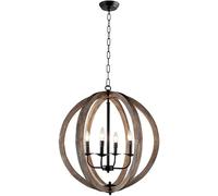 Farmhouse Candle Chandelier Ring Hanging Lights, Hanging Light Fixtures Compatible with Kitchen Island Dining Room Foyer,Pendant Ceiling Light