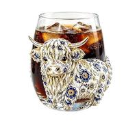 Farmhouse Cow Glass Cups Drinking Glassware Set Home Party Decor