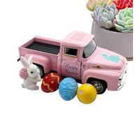 Farmhouse Easter Decor | Vintage Truck Model with Eggs Bunny | Easter Truck Decorations,for Home Kitchen Mantel Office Dorm Porch Living Room