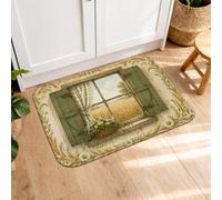 Farmhouse Friends - Tapetes de cocina para piso, tapetes suaves florales vintage, acolchados de temporada, cómodos, lavables, para fregaderos de cocina, lavadero, baño, 20 x 31 pulgadas