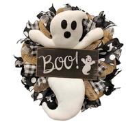 Farmhouse Halloween Ghost Wreath Boo Ghost Wreath Cute Front Door Hanging Ornament Festival Home