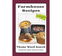 Farmhouse Kitchen Recipes Theme Word Search Puzzle Book: Word Searches with EASY to Read Print about Farmhouse Recipes, Cooking, Baking and more | 6 x ... | Gift for Vacation, Holidays and Free Times