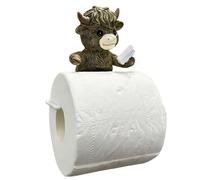 Farmhouse Paper Towel Holder,Rustic Wall Mount Cow Stand - Toilet Roll Holder,for Bathroom Countertop Home Restroom Vanity Cabinet Laundry RV Boat Cabin Cottage