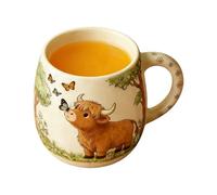 Farmhouse Tazas - Cow Patterned Tazas | Taza de cerámica de 10 oz con diseño de vaquera | Taza de leche cute | Cows Coffee Mug For Coffee Tea Hot Cocoa Milk Juice Hot Cold Drinks Office Home
