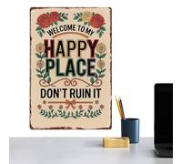 Farmhouse Wall Sign, Decorative Metal Plate, 12x8 Inches Art with Rustic Build, Stylish Sign with Classic Design, Creative Plate with Modern Style, Home Decor for Bedroom and Courtyard