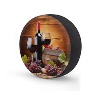 Farmhouse Wine Grapes - Cubierta para neumático de repuesto de 14 pulgadas, cubierta de poliéster impermeable universal para SUV, RV, camión, remolque, a prueba de polvo, resistente a los rayos UV