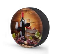 Farmhouse Wine Grapes - Cubierta para neumático de repuesto de 15 pulgadas, cubierta de poliéster impermeable universal para SUV, RV, camión, remolque, a prueba de polvo, resistente a los rayos UV