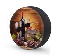 Farmhouse Wine Grapes - Cubierta para neumático de repuesto de 16 pulgadas, cubierta de poliéster impermeable universal para SUV, RV, camión, remolque, a prueba de polvo, resistente a los rayos UV