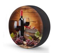 Farmhouse Wine Grapes - Cubierta para neumático de repuesto de 17 pulgadas, cubierta de poliéster impermeable universal para SUV, RV, camión, remolque, a prueba de polvo, resistente a los rayos UV