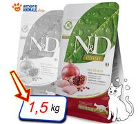 Farmina Cat N y D Prime Grain Free - Neutered→ Pollo Granada 300 Gr / 1,5 / 5KG