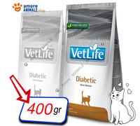 Farmina Cat VET LIFE Natural → Diabetic Pienso Seco Gato Dietético 400 gr / 2 kg