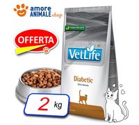 Farmina Cat Vet Life Natural→ Diabético - 2KG - Para Problemas Con Diabetes Gato
