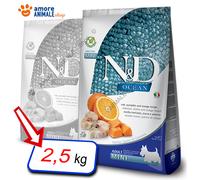 Farmina Dog N&D Ocean Adult Mini Bacalao Calabaza - 800 gr / 2,5 / 7 kg - Perros