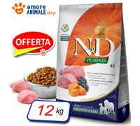 Farmina Dog N&D Pumpkin Adult Medium / Maxi → Cordero y Arándano - 12 kg Perro