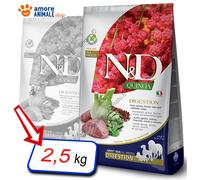 Farmina Dog N&D Quinoa Digestion Adult All Breads Cordero y Menta - 2,5 / 7 kg