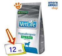 Farmina Dog Vet Life Hipoalergénico Huevo y Arroz Pienso Seco Perros 2/12 Kg