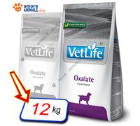 Farmina Vet Life Oxalato - Pienso dietético para perro adulto con problemas renales - Cantidad: 12 kg
