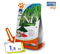 Farmina Gato N&D Espirulina Adulto Arenque Comida Seca Gatos 1,5 Kg