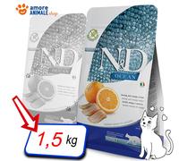 Farmina Gato N&D Océano Adulto → Arenque Y Naranja - 300 Gr / 1,5 / 5 Kg - Gato